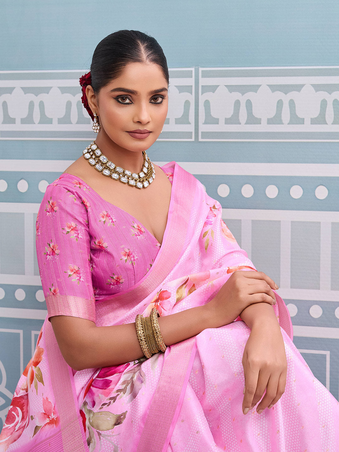 Printed Art Silk Saree
