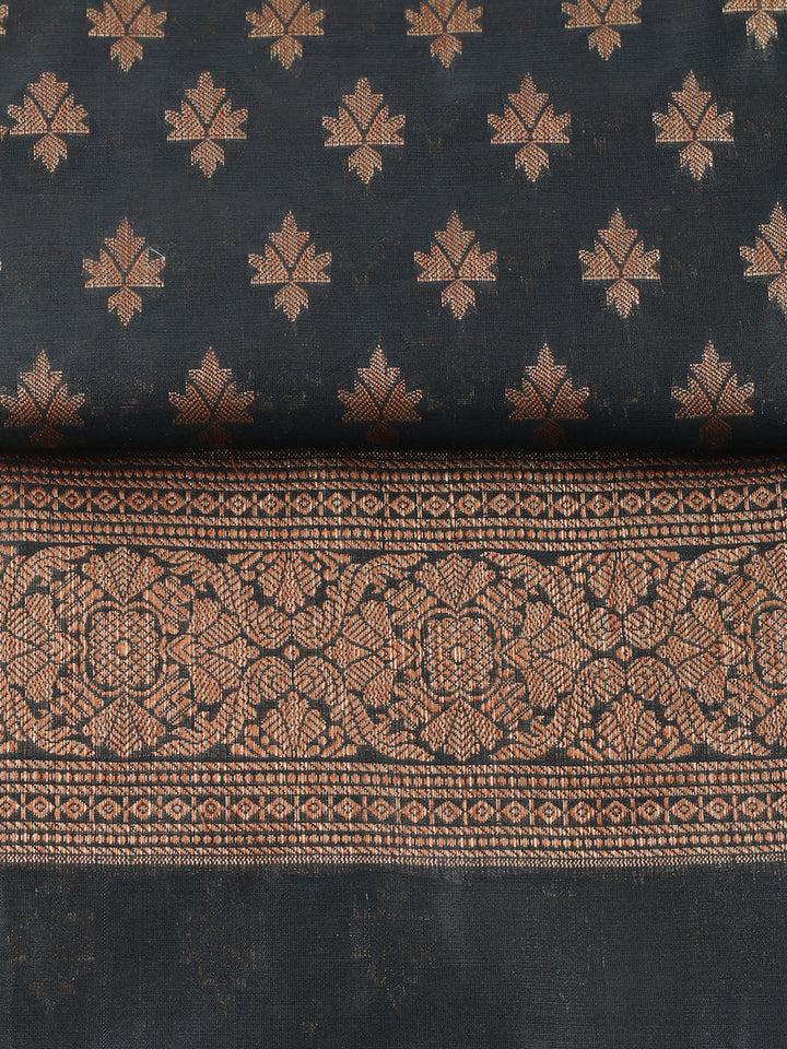 Banarasi Chanderi Unstitched Suit With Pant &amp; Dupatta