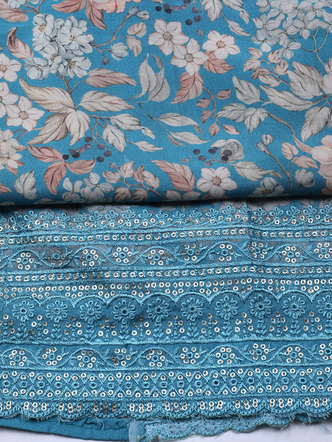 Printed Muslin Unstitched Suit With Dupatta