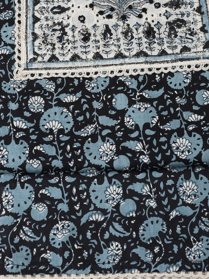 Neck Patti Cotton BlendUnstitched Suit Dupatta