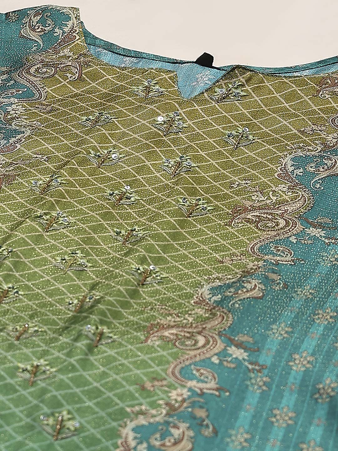 Embroidered Muslin Kurta With Pant &amp; Dupatta