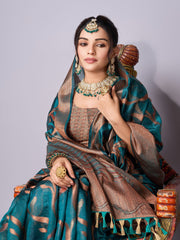 Zari Jaal Woven Art Silk Saree