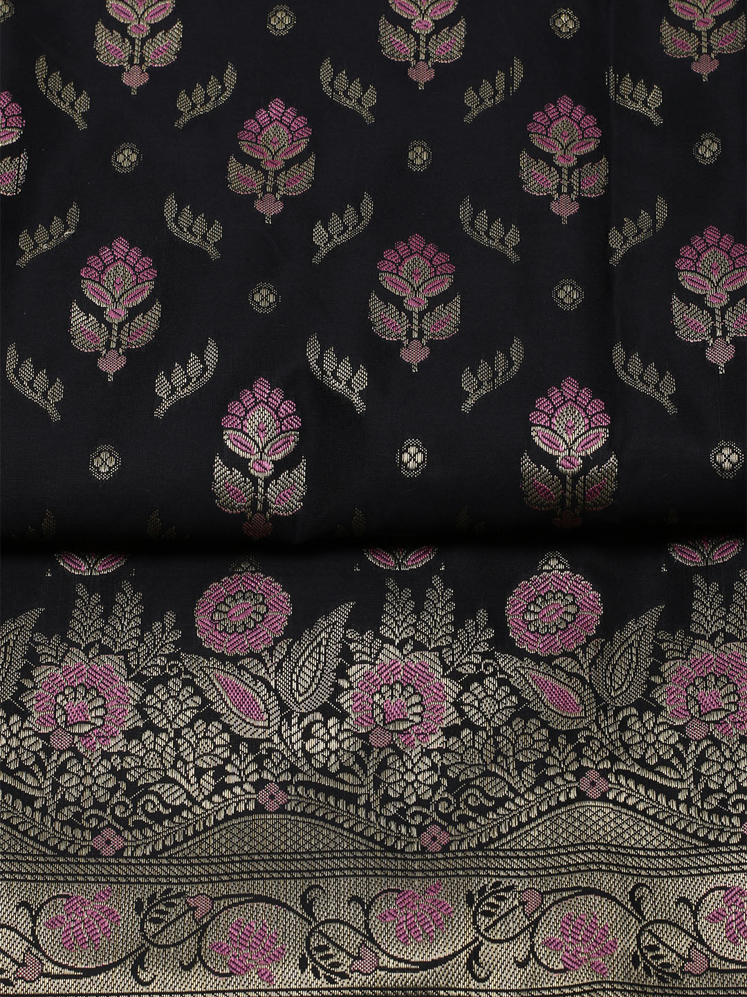 Woven Chanderi Unstitched Suit With Dupatta