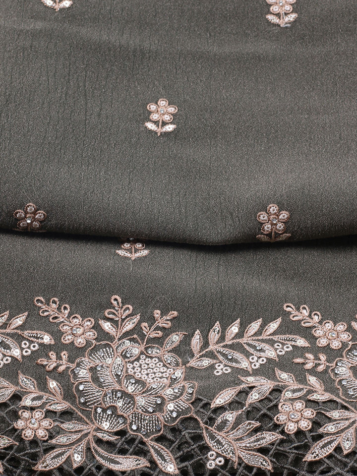 Embroidered Tissue Unstitched Suit With Dupatta
