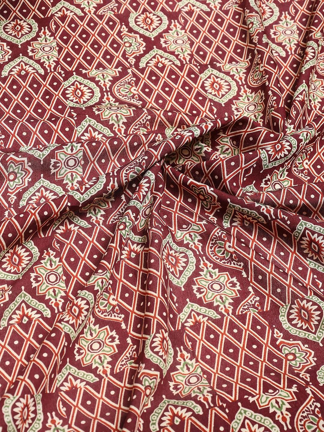 Digital Printed Cotton Blend Woven Saree