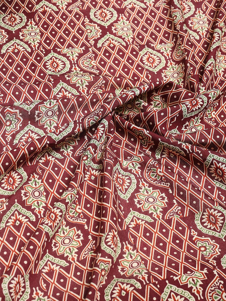 Digital Printed Cotton Blend Woven Saree