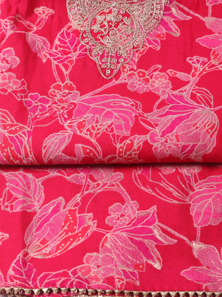Embroidered Muslin Unstitched Suit With Dupatta