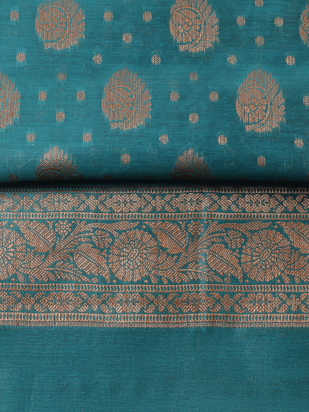 Banarasi Chanderi Unstitched Suit With Pant &amp; Dupatta