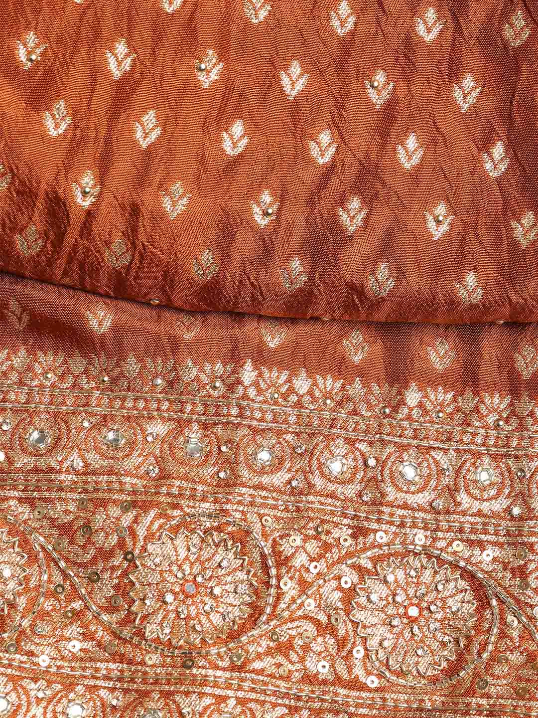 Banarasi Art Silk Unstitched Suit With Dupatta