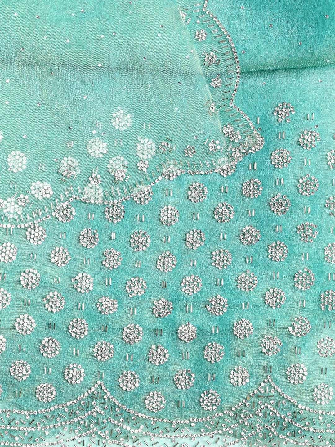 Embroidered Tissue Unstitched Suit With Dupatta