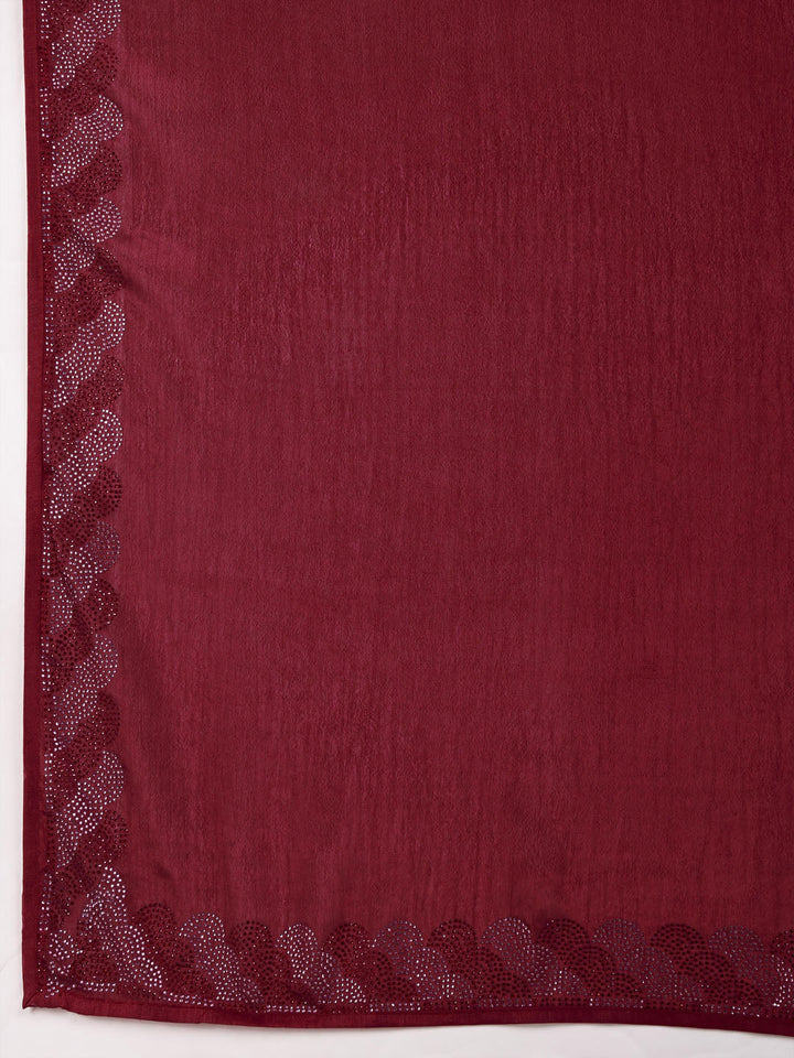 Embroidered Shaded Chinnon Saree