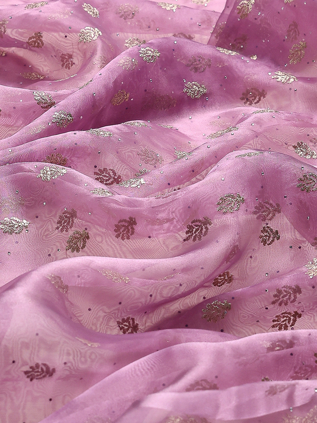 Zari Embroidered Organza Saree