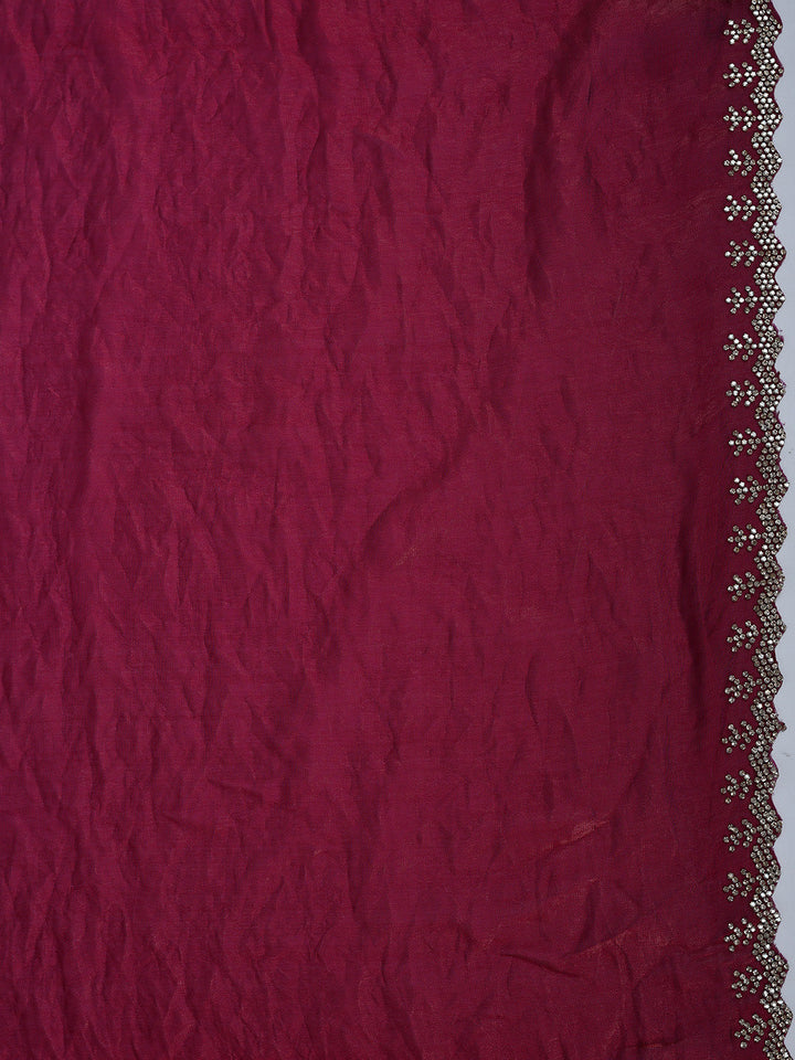 Embroidered Organza Saree