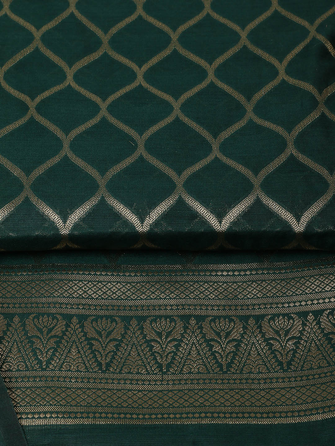 Woven Design Chanderi Unstitched Suit With Pant &amp; Dupatta
