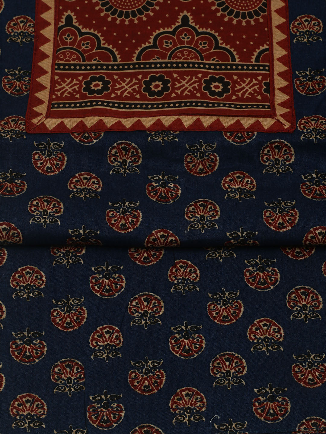 Printed Cotton Unstitched Suits Printed Suit With Pant &amp; Dupatta