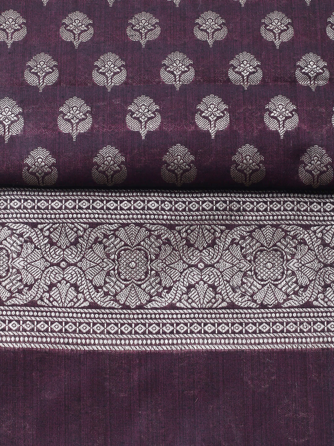 Banarasi Chanderi Unstitched Suit With Pant &amp; Dupatta