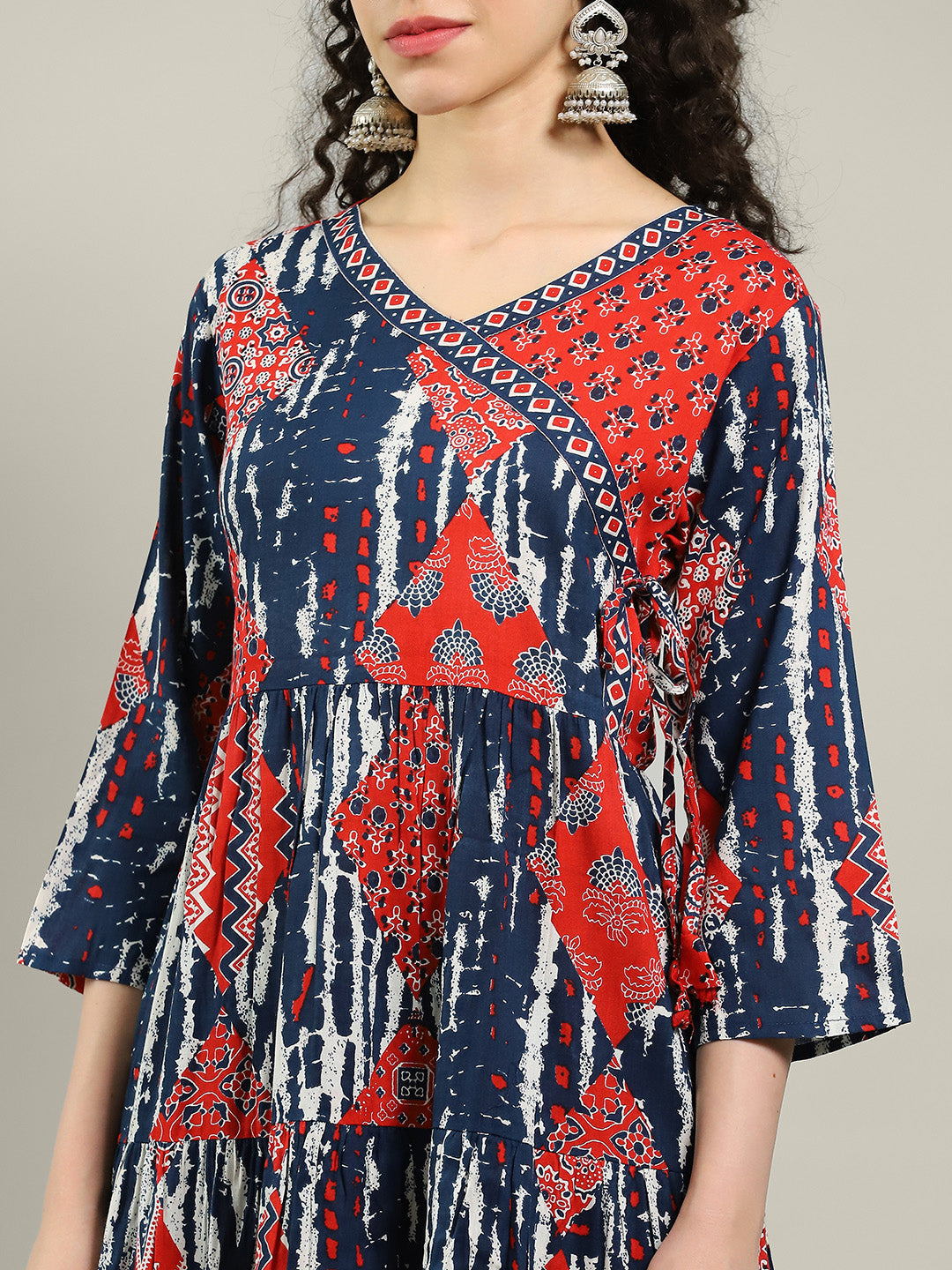 Printed Cotton Blend Kurta & Pants