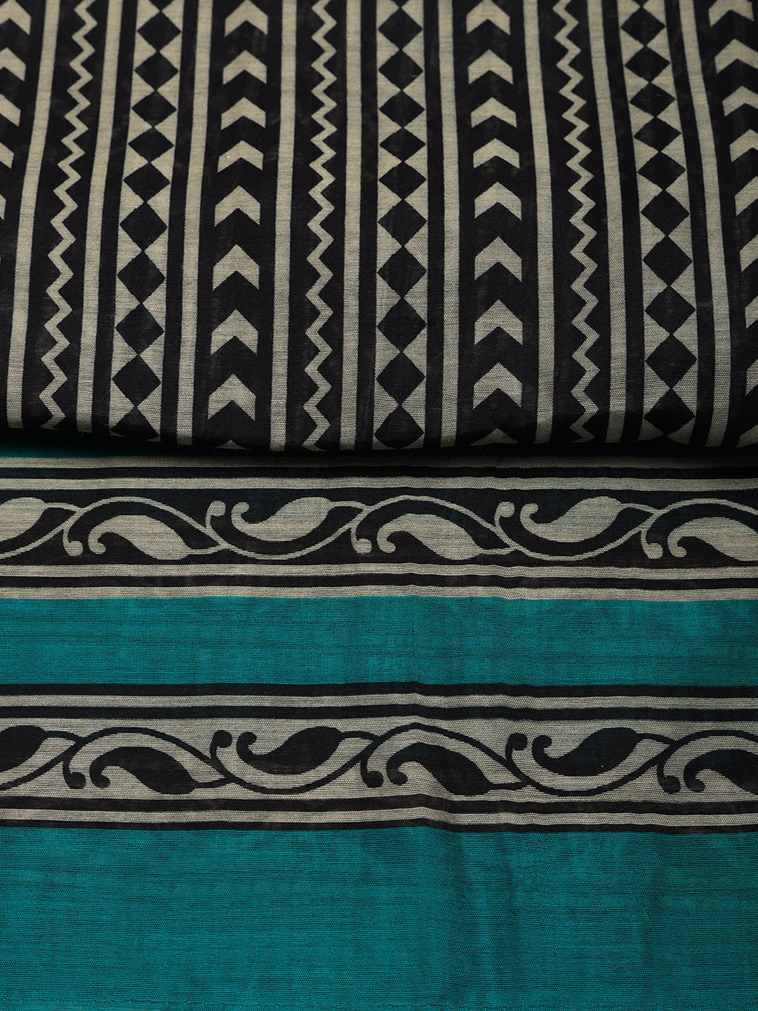 Printed Chanderi Unstitched Suit With Pant &amp; Dupatta