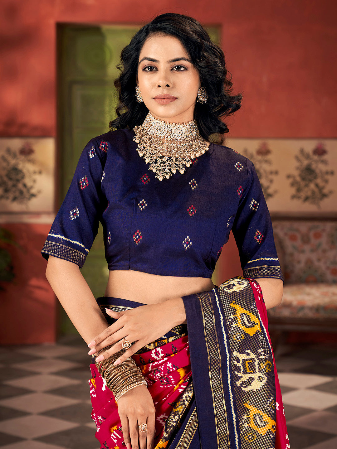 Printed Tussar Saree