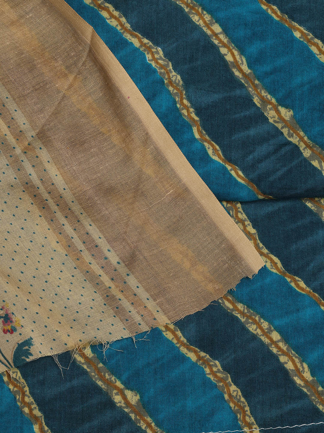 Printed Cotton Blend Unstitched Suit With Dupatta