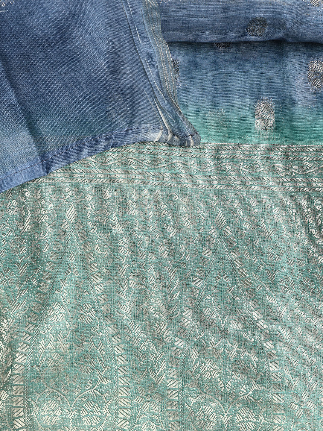 Neck Embroidered Chanderi Unstitched Suit With Dupatta