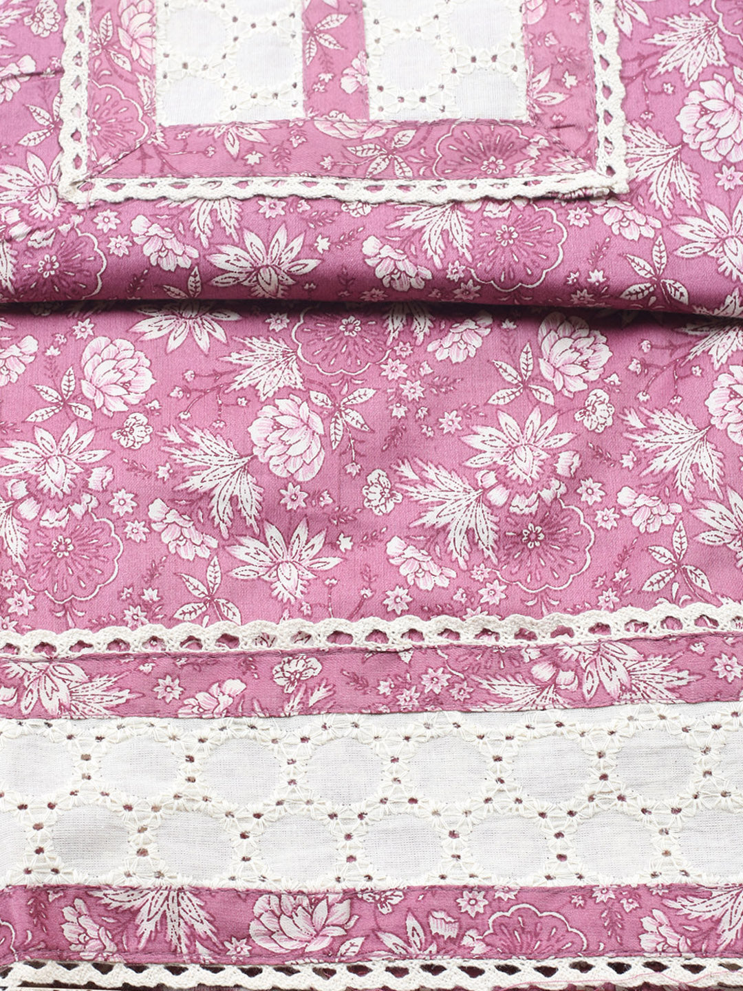 Printed Cotton Blend Unstitched Suit With Pant &amp; Dupatta