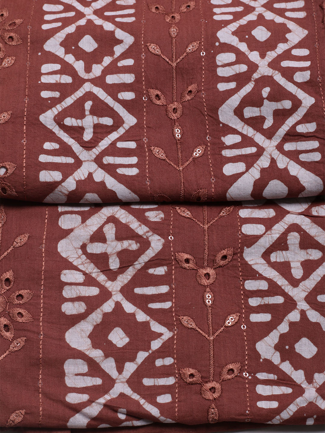 Printed Cotton Blend Unstitched Kurta With Pant &amp; Dupatta