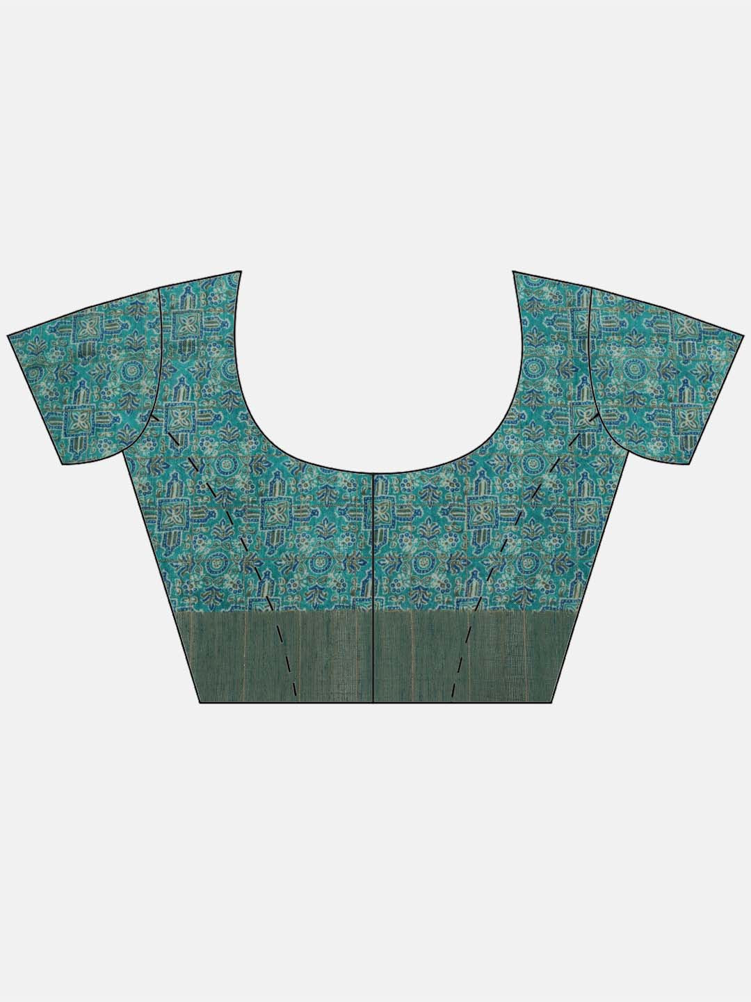Printed Tussar Saree