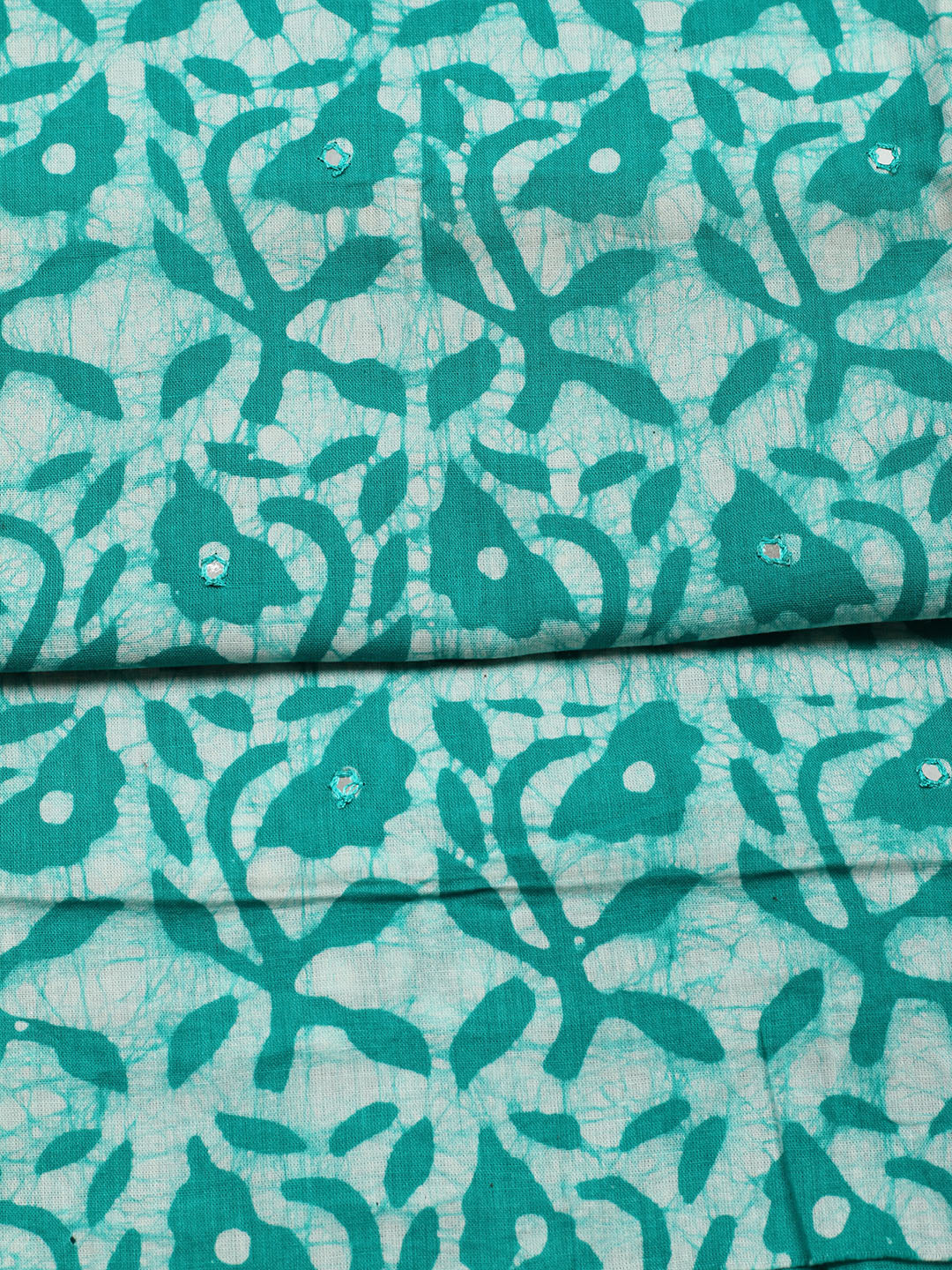 Printed Cotton Blend Unstitched Suit With Pant &amp; Dupatta