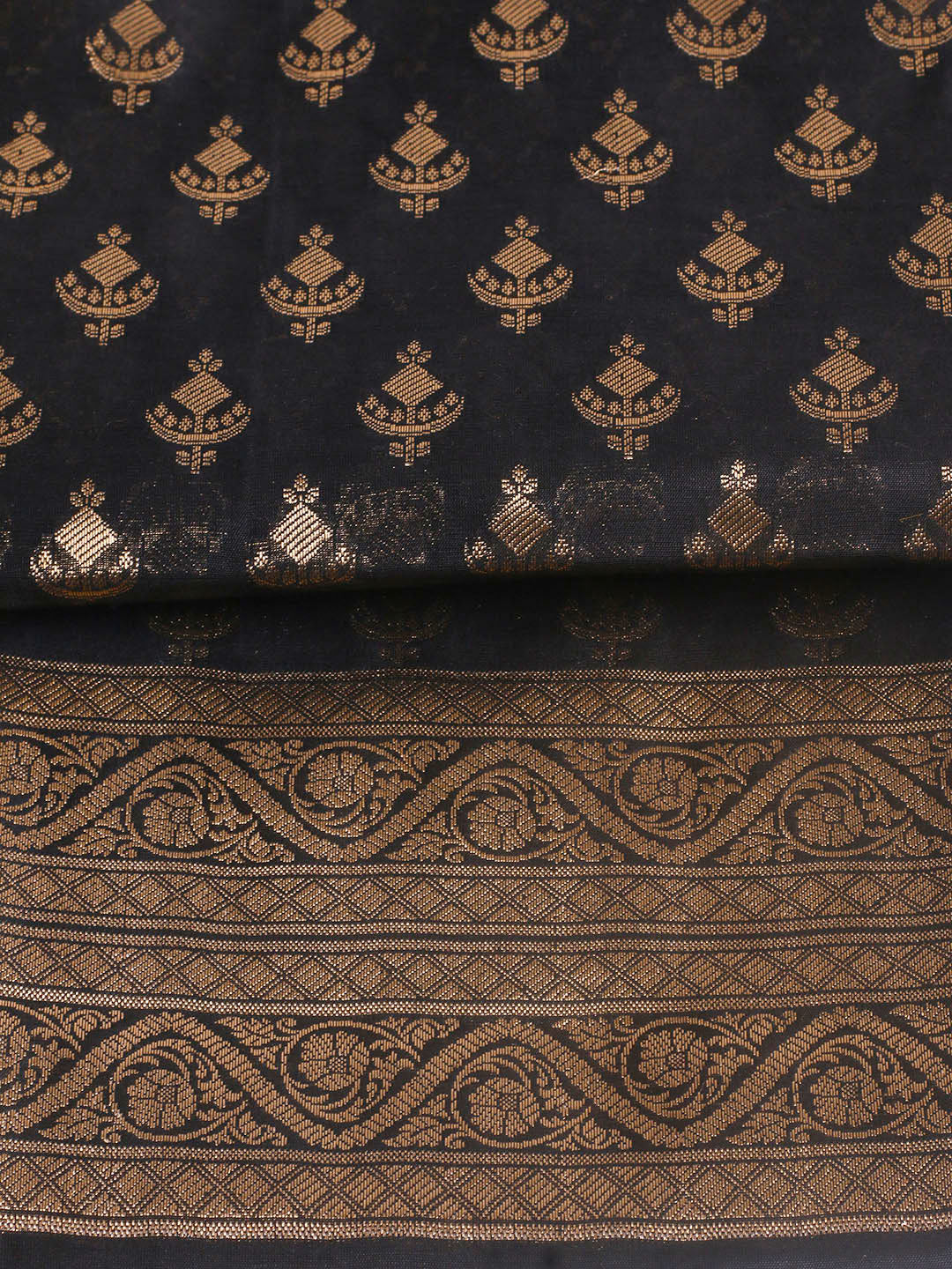 Woven Design Chanderi Unstitched Suit With Pant &amp; Dupatta
