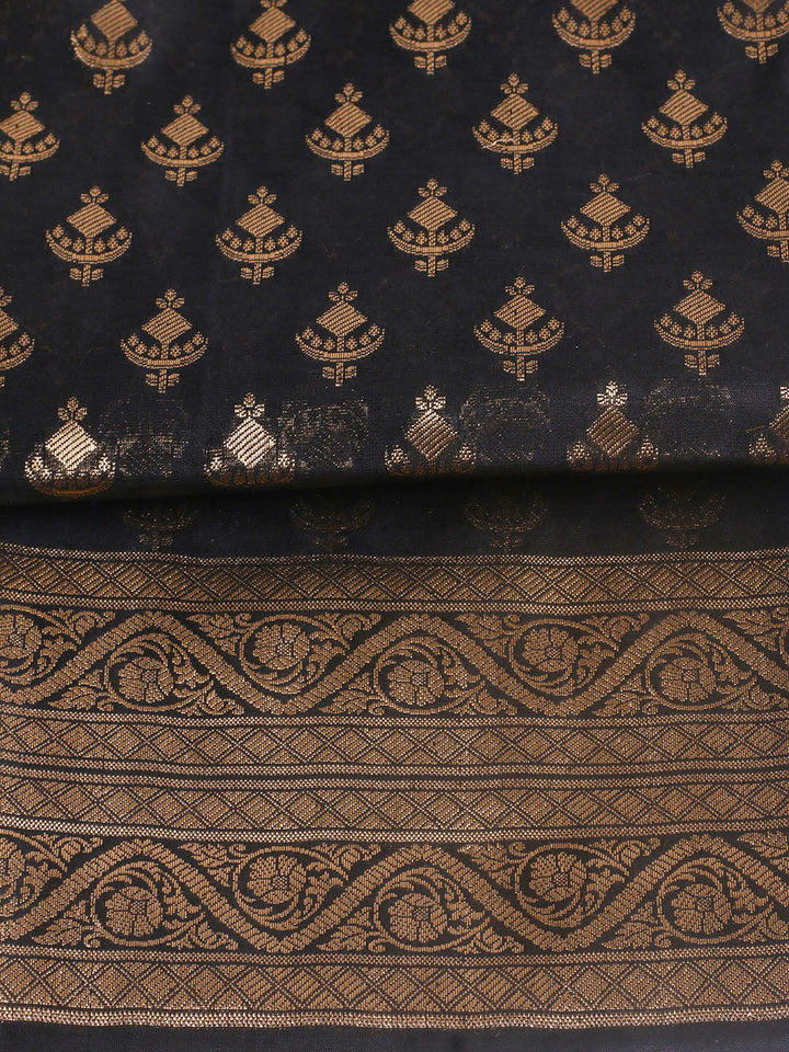 Woven Design Chanderi Unstitched Suit With Pant &amp; Dupatta