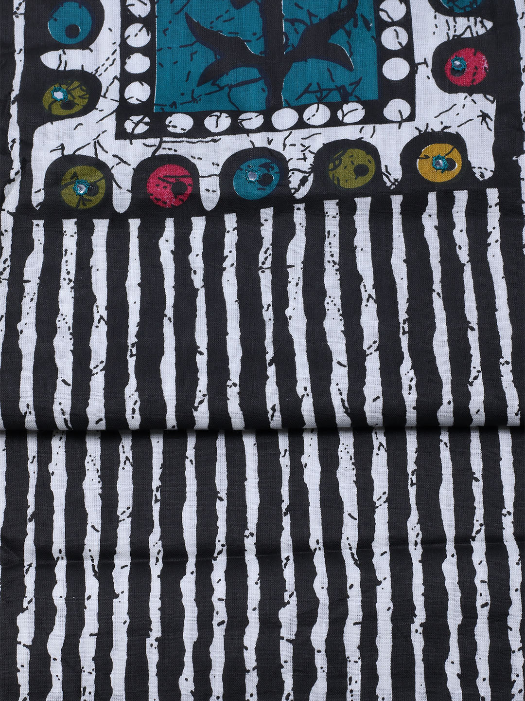 Printed Cotton Blend Unstitched Suit With Dupatta