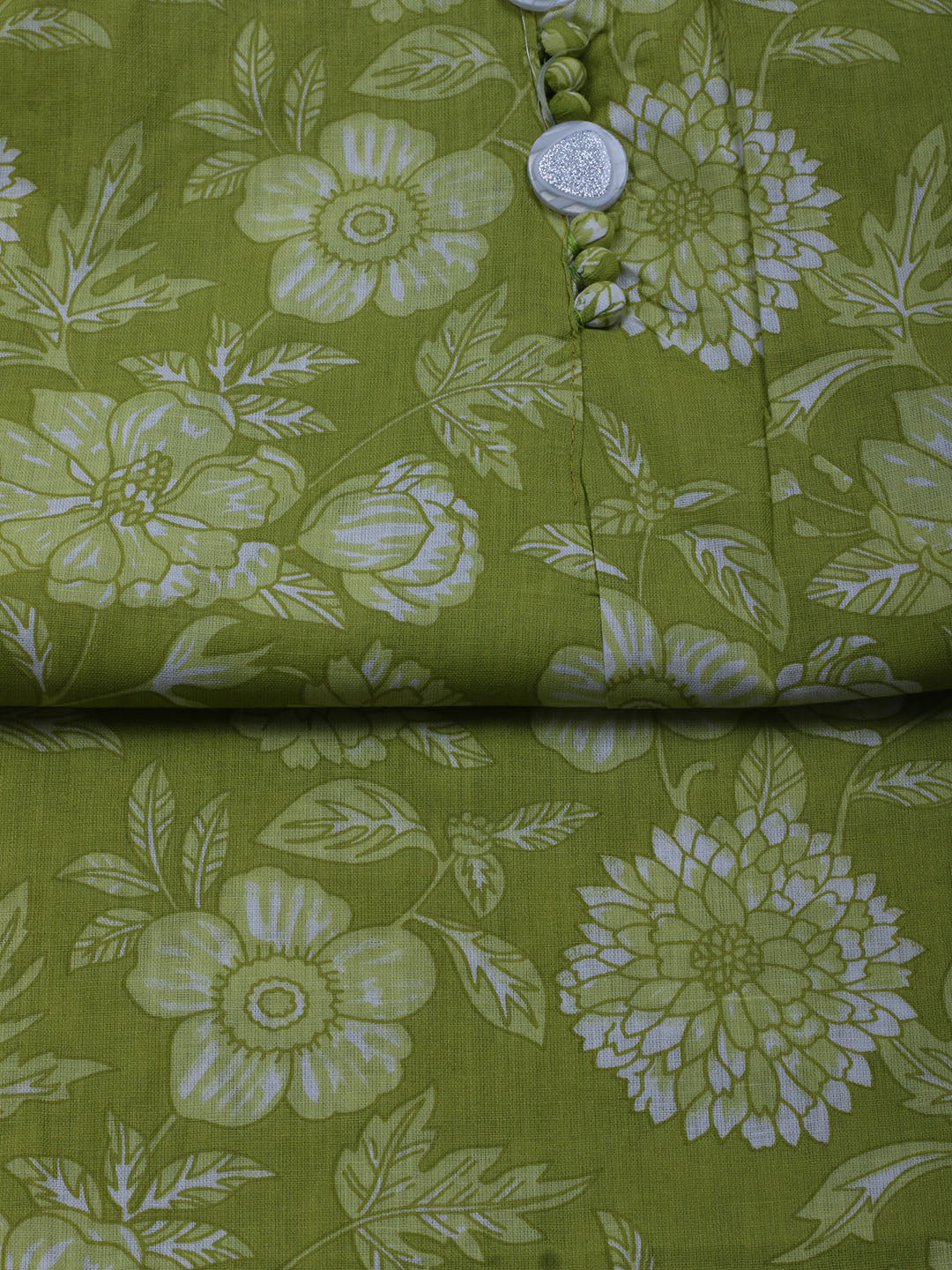 Printed Cotton Blend Unstitched Suit With Dupatta