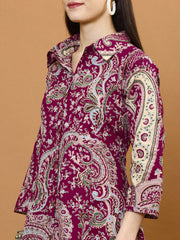 Printed Cotton Blend Kurta With Pant