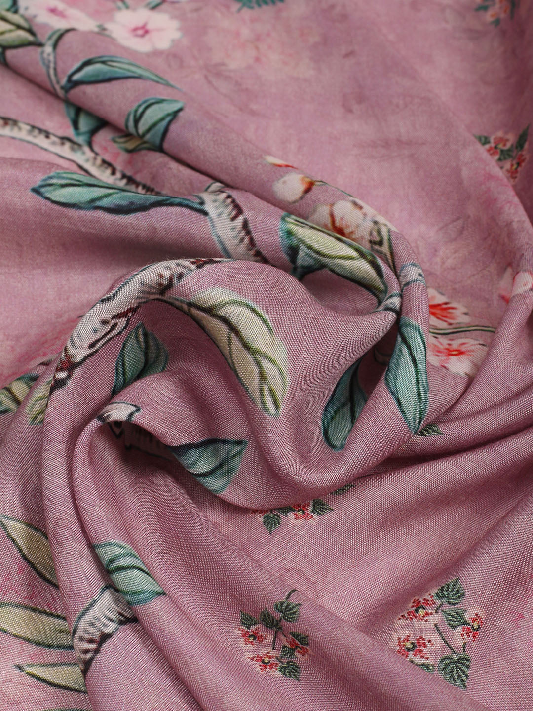 Floral Printed Muslin Kurta With Pants &amp; Dupatta
