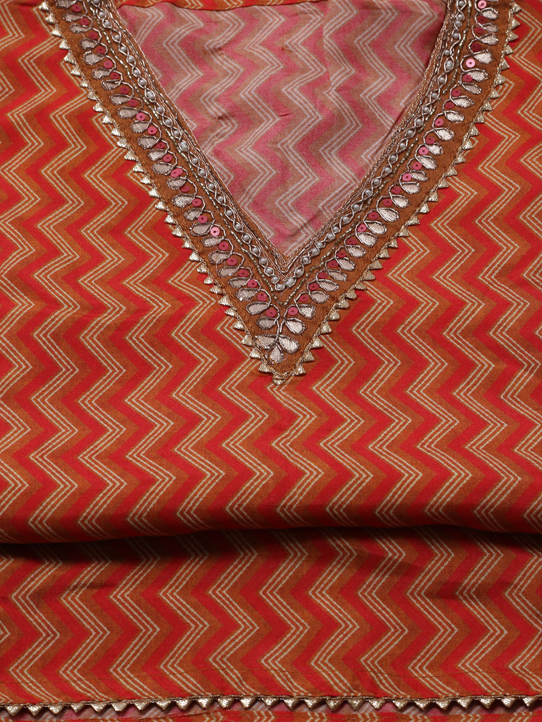 Neck Embroidered Muslin Unstitched Suit With Dupatta