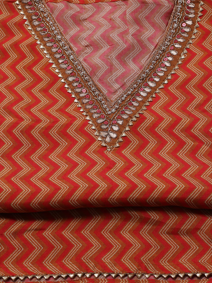 Neck Embroidered Muslin Unstitched Suit With Dupatta