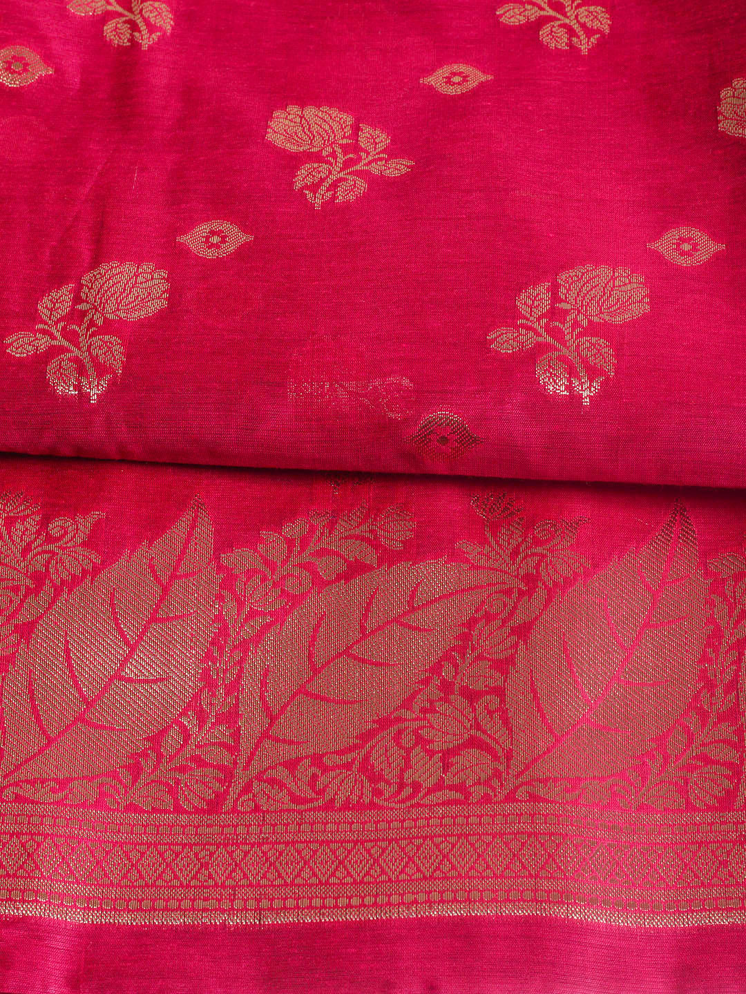 Woven Design Chanderi Unstitched Suit With Pant &amp; Dupatta