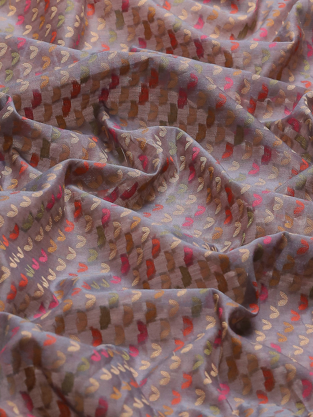 Resham Embroidered Cotton Blend Woven Saree