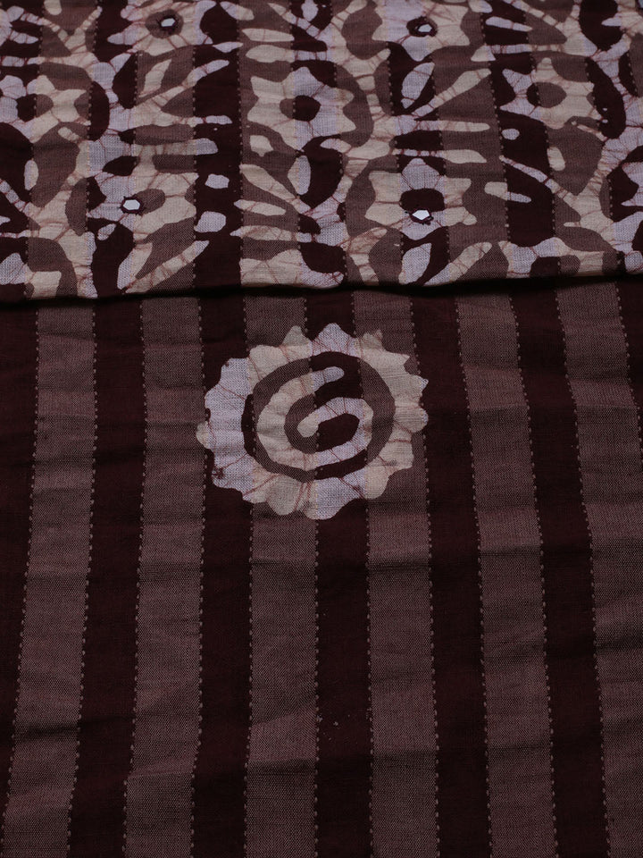 Printed Cotton Blend Unstitched Suit With Dupatta