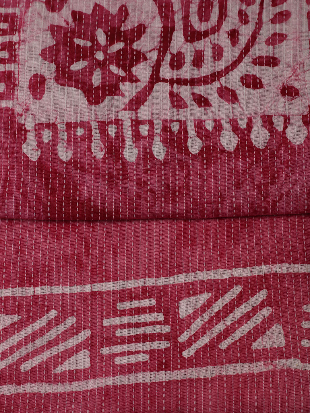 Printed Cotton Unstitched Suit With Pant &amp; Dupatta