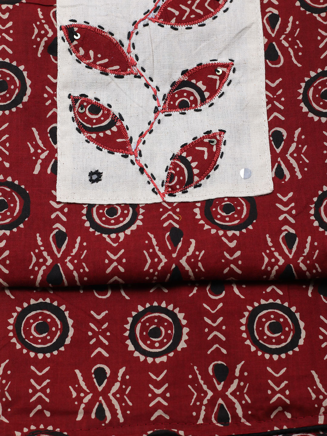 Printed Cotton Blend Unstitched Suit With Pant &amp; Dupatta