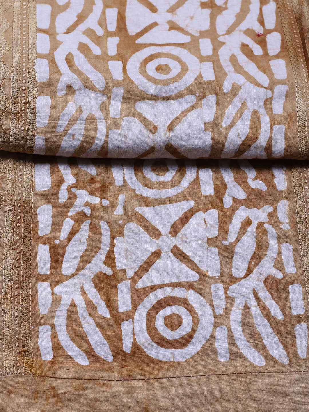 Printed Cotton Blend Unstitched Suit With Pant &amp; Dupatta