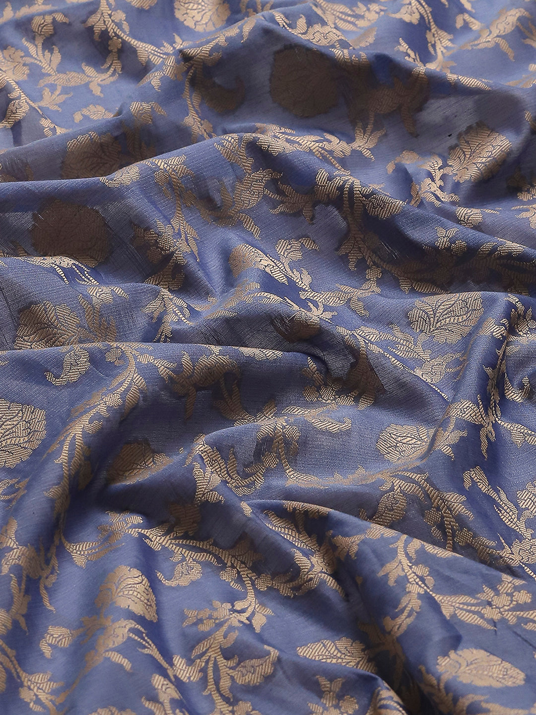 Resham Embroidered Cotton Blend Woven Saree