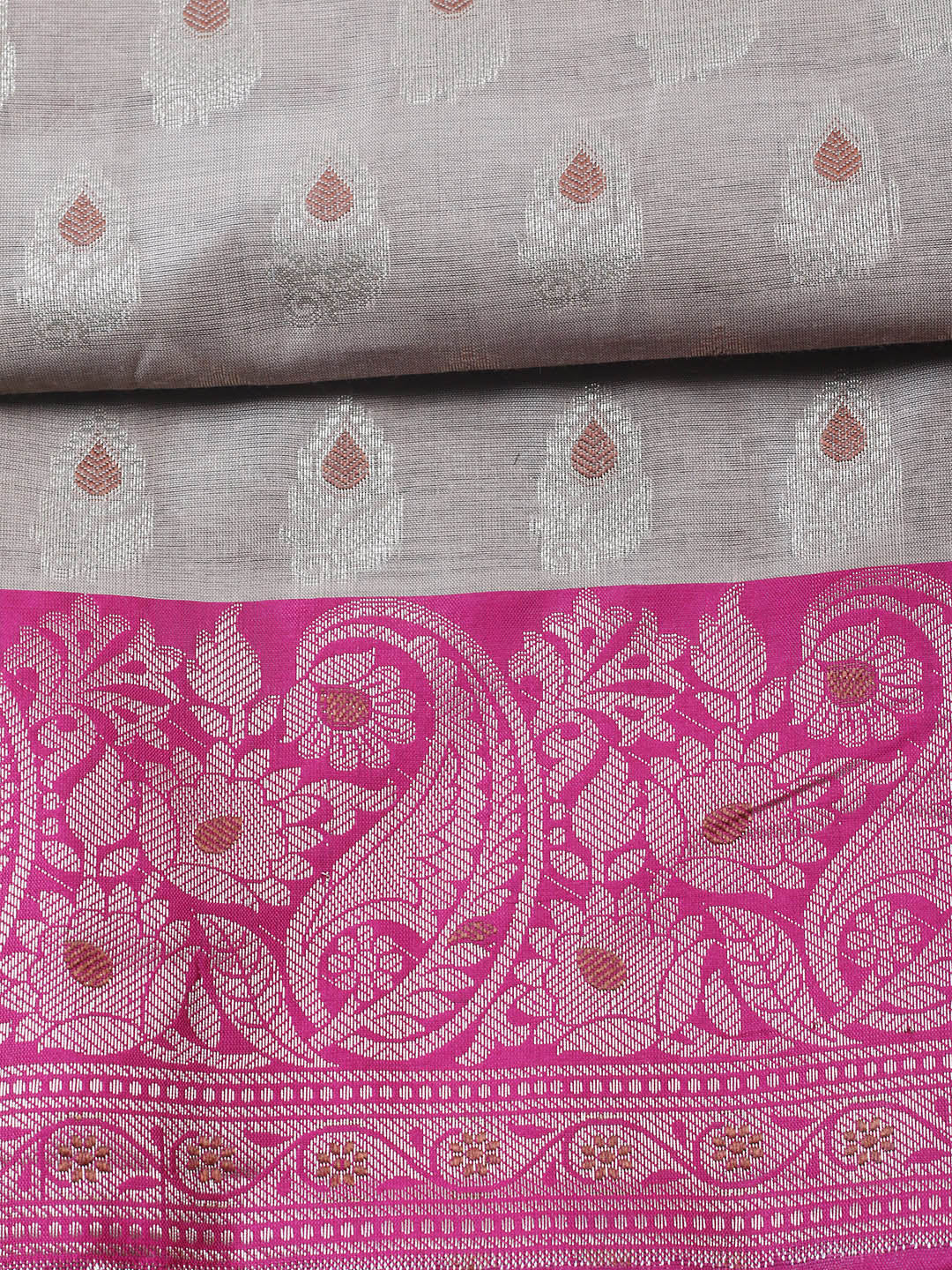 Woven Design Chanderi Unstitched Suit With Pant &amp; Dupatta