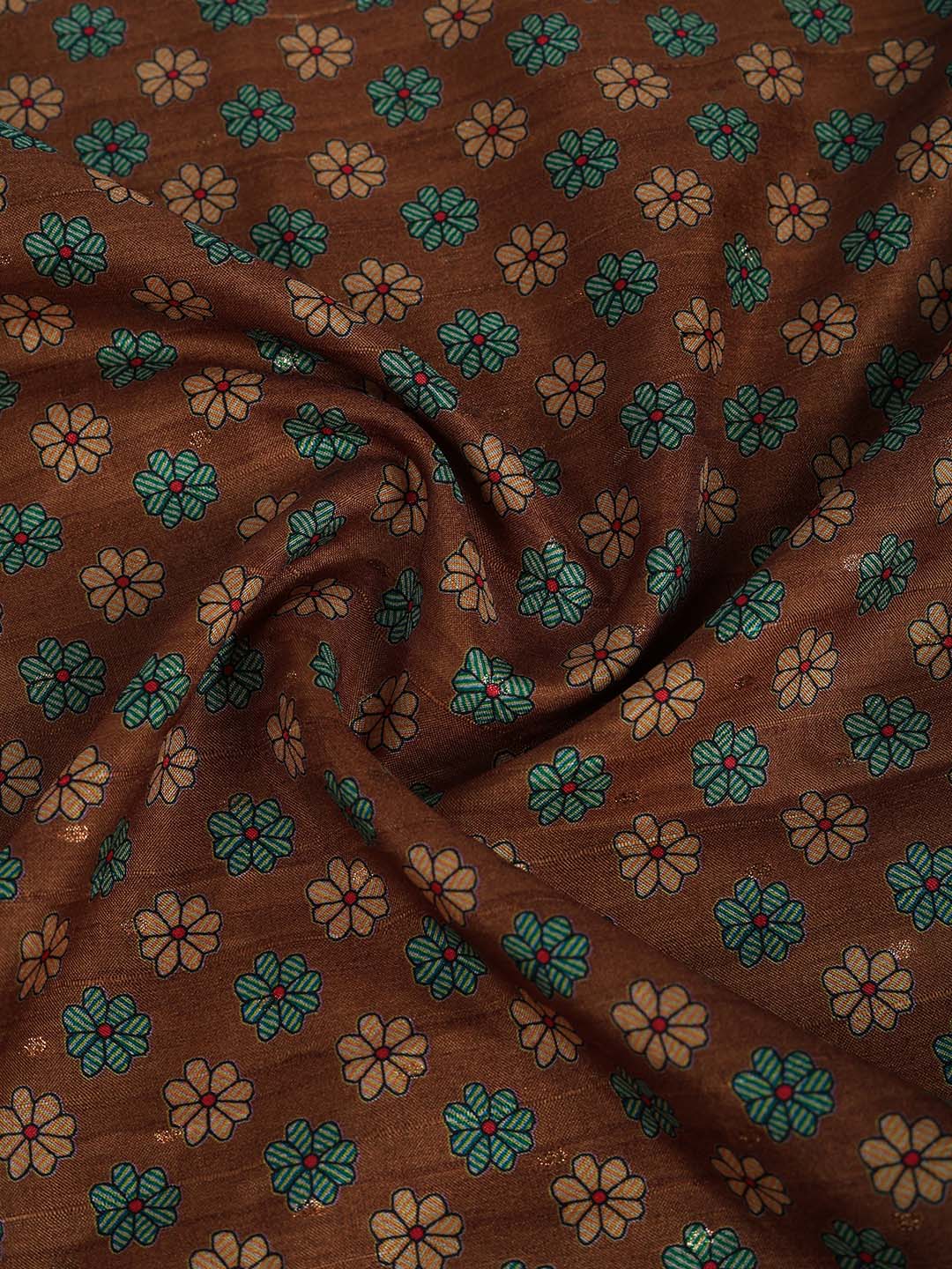 Printed Tussar Silk Saree