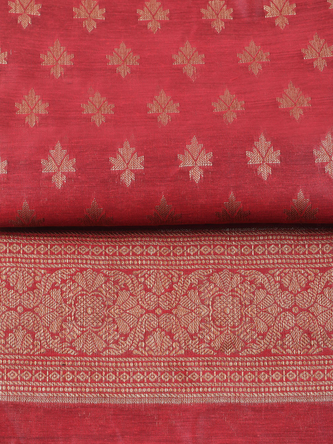 Banarasi Chanderi Unstitched Suit With Pant &amp; Dupatta