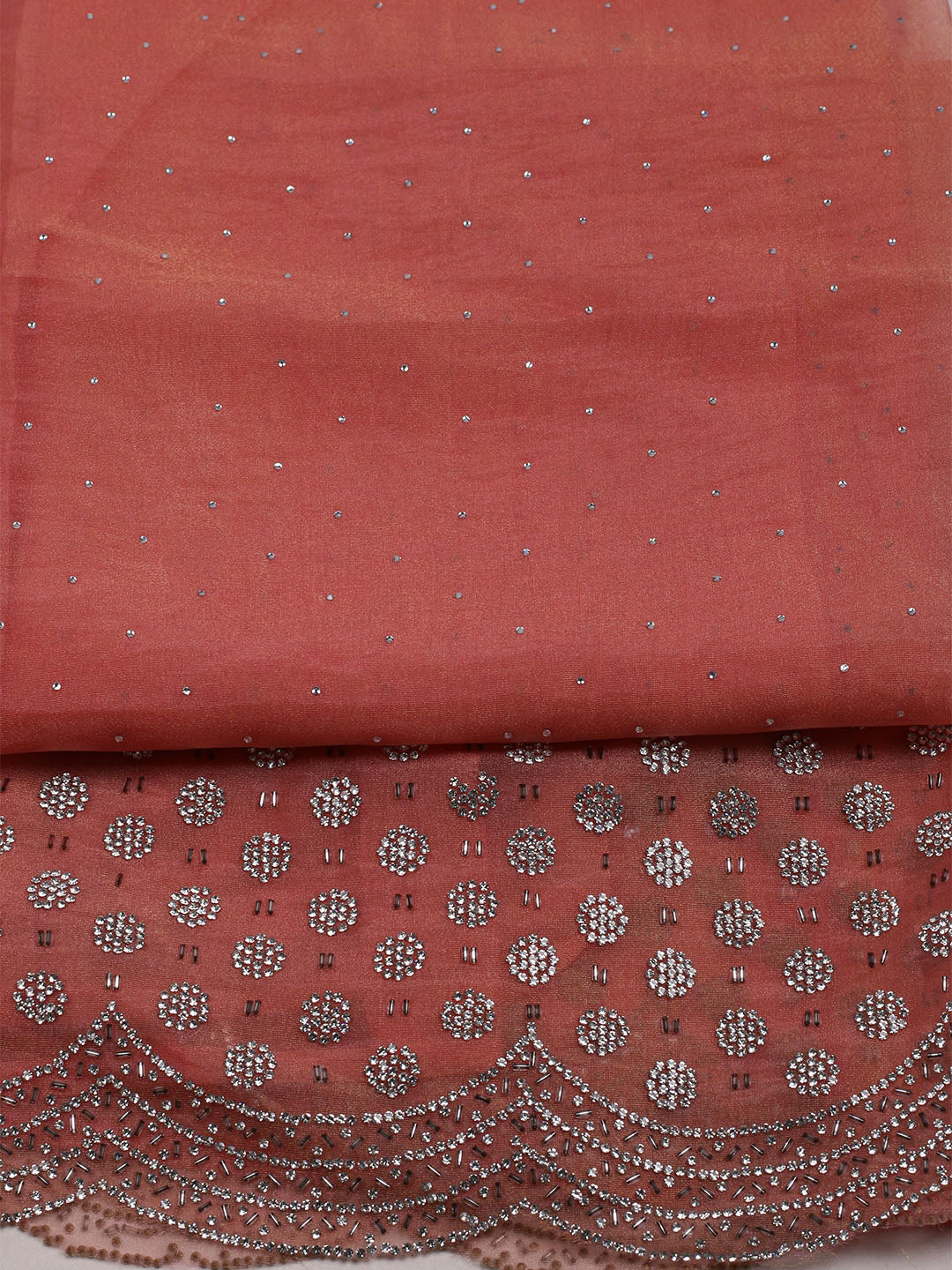 Embroidered Tissue Unstitched Suit With Dupatta