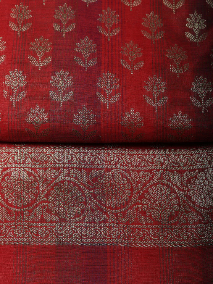 Woven Design Chanderi Unstitched Suit With Pant &amp; Dupatta