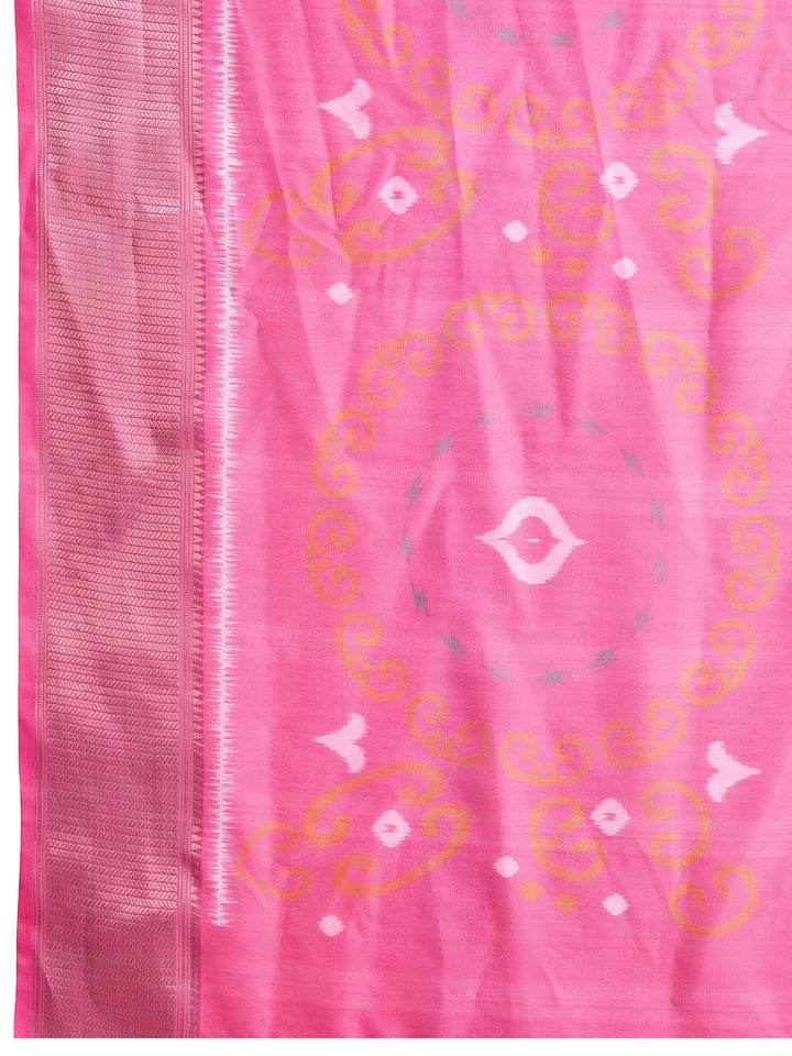 Patola Zari Border Art Silk Woven Saree